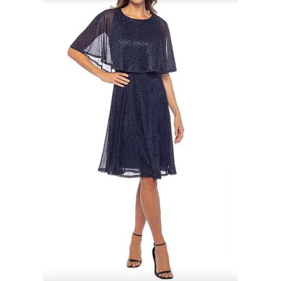 Marina Scoop Neckline Sleeveless Keyhole Back Floral Metallic Bodice Matte Jersey Outfit Set